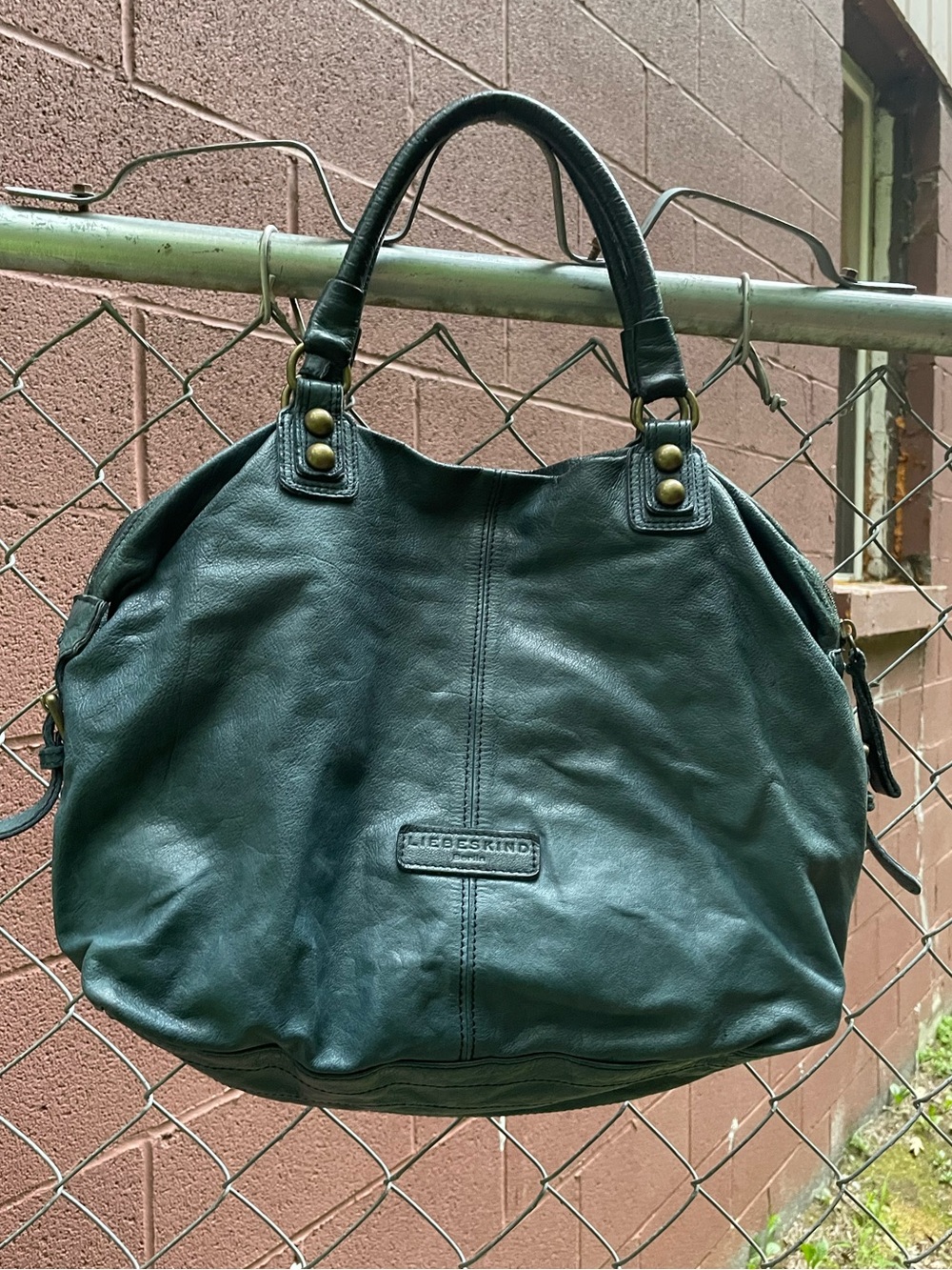 Liebeskind Blue/Green Leather Shoulder Bag